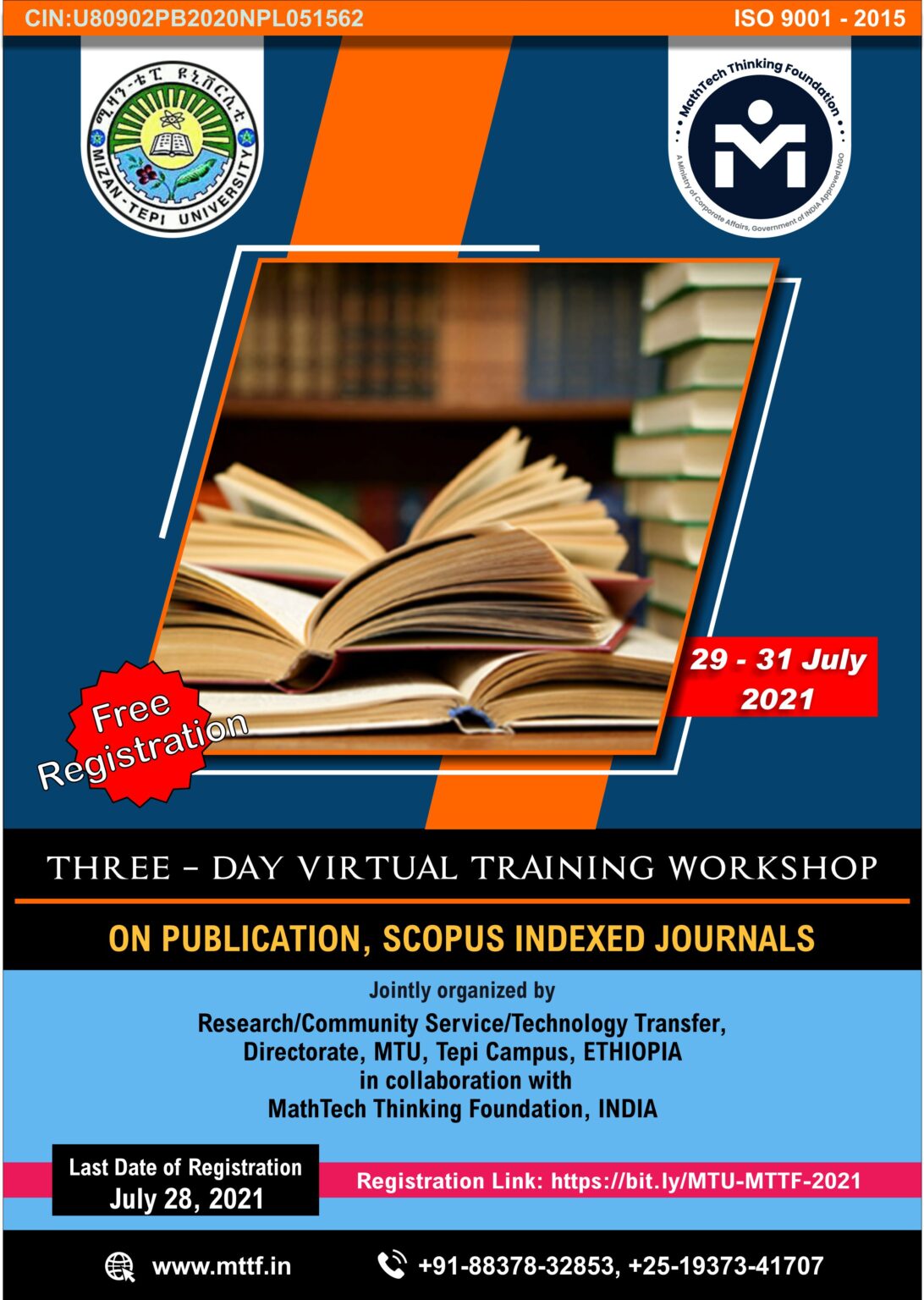 THREE – DAY VIRTUAL TRAINING WORKSHOP ON PUBLICATION, SCOPUS INDEXED